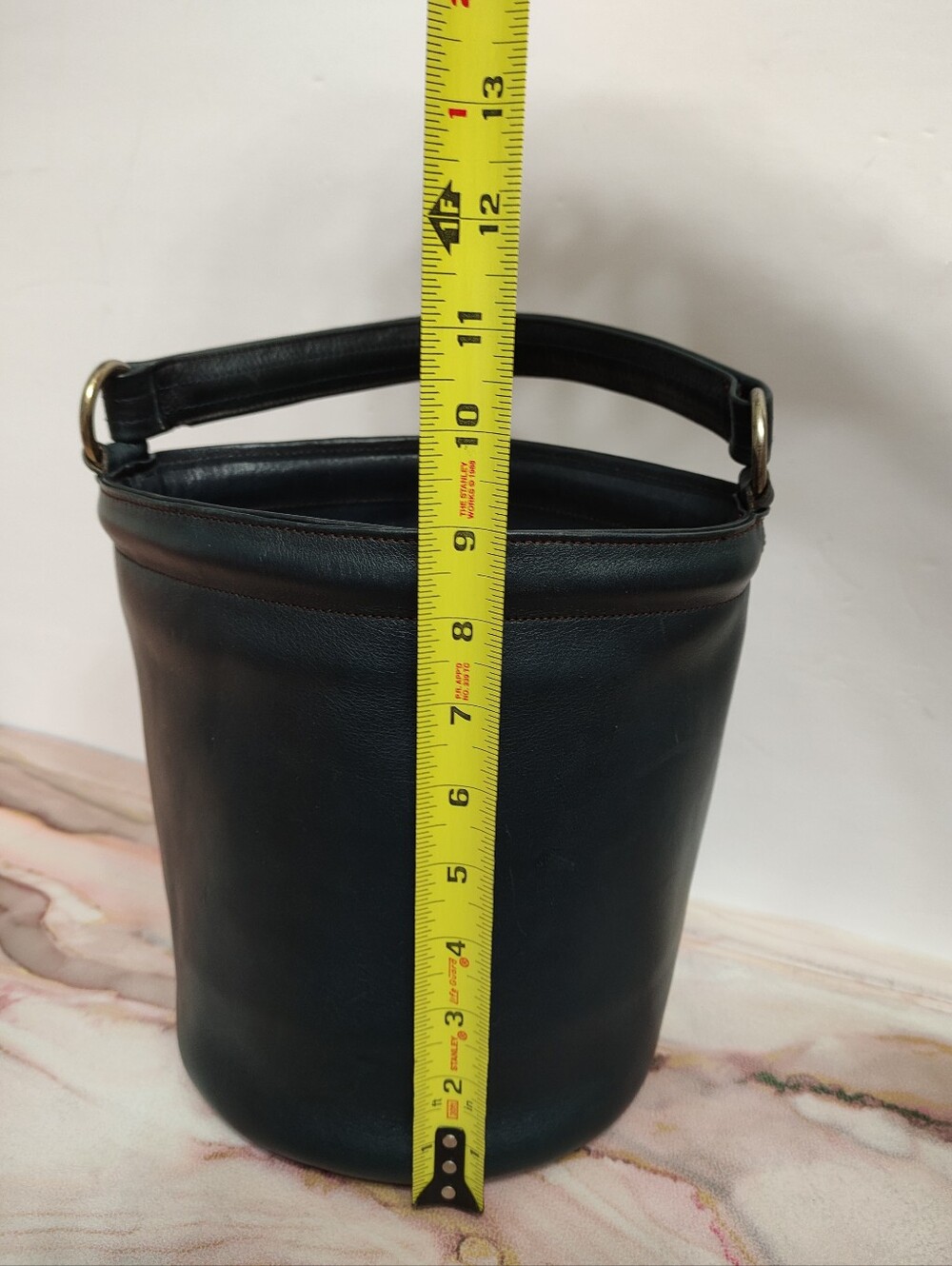 Vintage Coach Bonnie Cashin Large Bucket Bag Navy - Picture 11 of 15